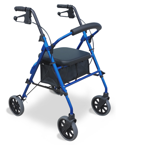 Adjustable Height Seat Walker 8" Wheels