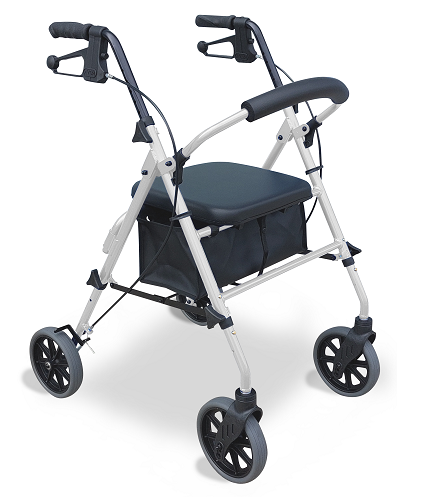 Adjustable Height Seat Walker 8" Wheels