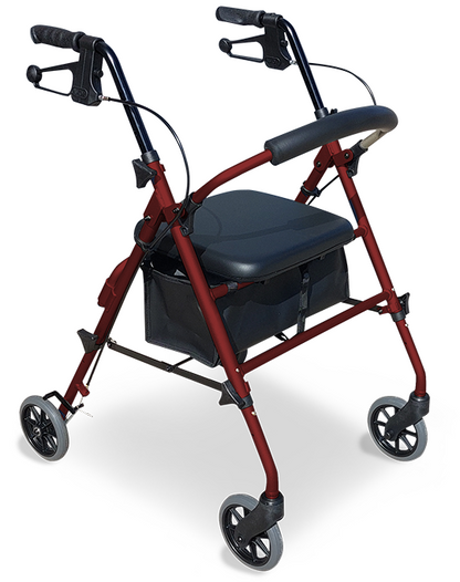 Adjustable Height Seat Walker 6" Wheels